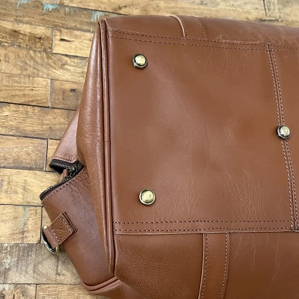 Leather Travel Bag Duffle Large 15